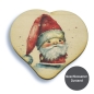 Preview: Geldgeschenk Holz - Herz mit Mini-Nikolaus bedruckt